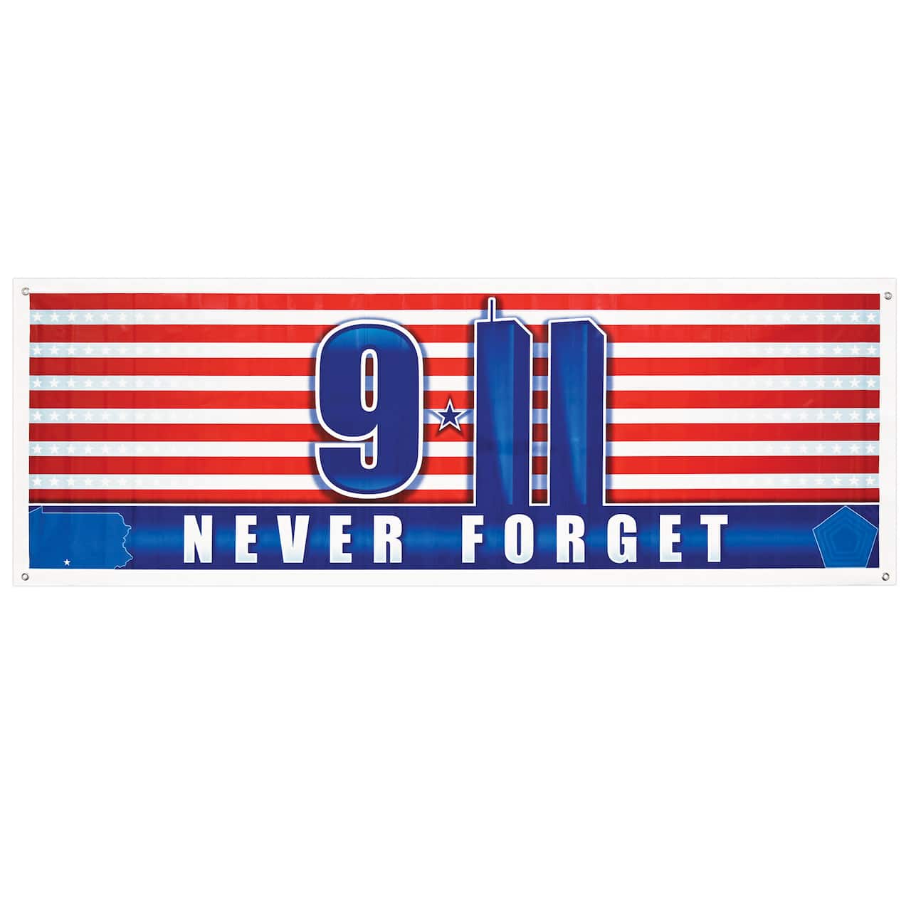 Beistle 5ft. x 21" 9/11 Never Forget Sign Banner